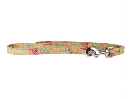 Omni Pet Leather Paisley Dog Leash Sand 1 2 x 4ft. Hot on Sale