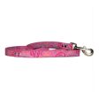 Omni Pet Leather Paisley Dog Leash Pink 3 4in. x 4ft. Online now