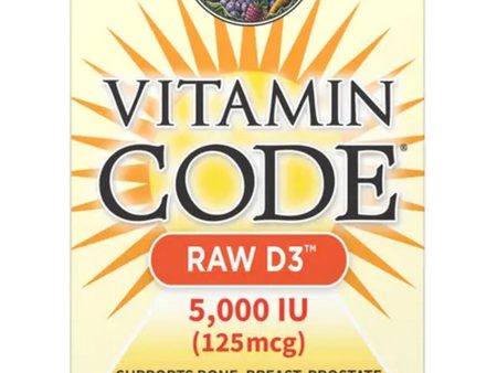 Garden of Life, Vitamin Code, Raw D3, 5000 IU, 60 Vegetarian Capsules Online Hot Sale