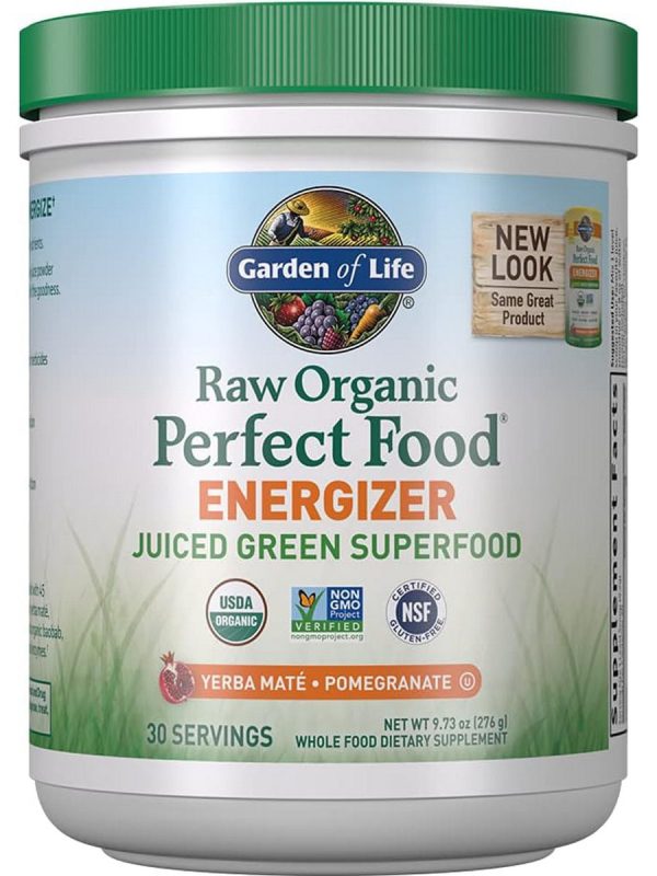 Garden of Life, Raw Organics, Perfect Food Energizer, Yerba Mate Pomegranate, 9.73 oz Fashion