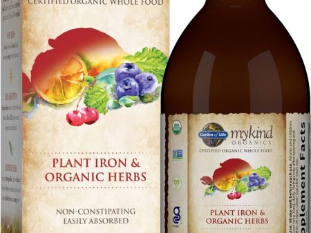 Garden of Life, MyKind Organics, Plant Iron & Organic Herbs, Cranberry Lime, 8 fl oz Sale