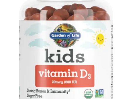 Garden of Life, Kids Vitamin D3 Gummies, 20 mcg, 800 IU, 60 Vegetarian Gummies Sale