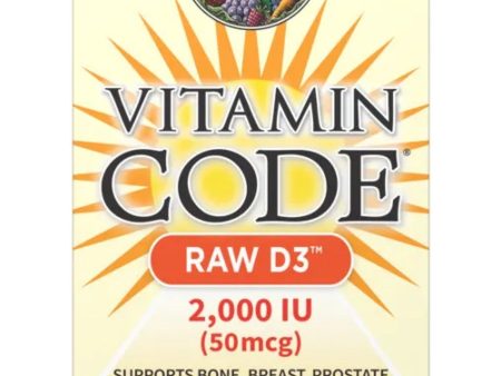 Garden of Life, Vitamin Code, RAW D3, 2000 IU, 120 Vegetarian Capsules Supply