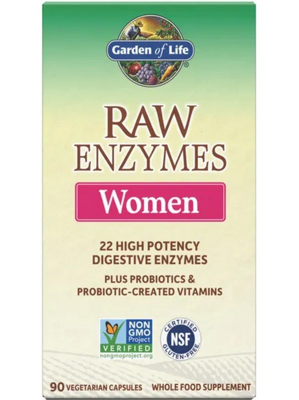 Garden of Life, RAW Enzymes Women, 90 Vegetarian Capsules For Discount