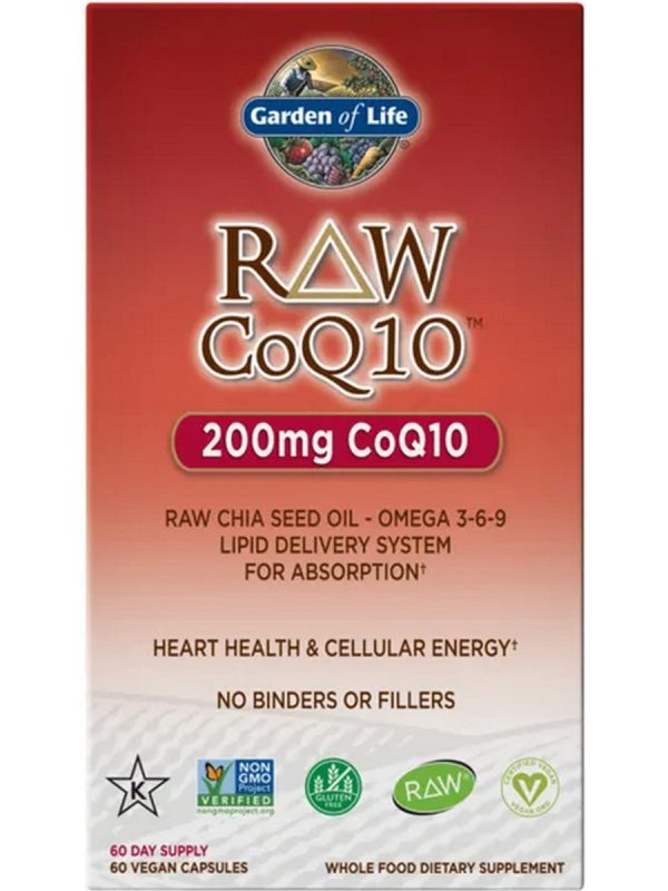 Garden of Life, Raw CoQ10, 60 Vegan Capsules For Cheap