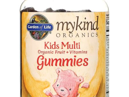 Garden of Life, MyKind Organics, Kids Multi Organic Fruit + Vitamins Gummies, Real Fruit, 120 Vegan Gummy Bears Hot on Sale