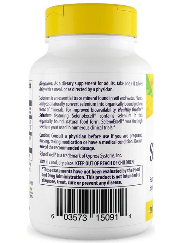 Healthy Origins, Natural Selenium, 200 mcg, 180 Tablets Online Hot Sale