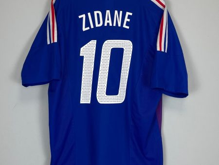 2002 04 FRANCE ZIDANE #10 HOME SHIRT (XL) ADIDAS For Cheap