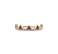 Khai Khai 18k Yellow Gold Orange Sapphire Diamond Jaws Band Ring Hot on Sale