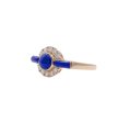 JAY FEDER 14K YELLOW GOLD LAPIS LAZULI DIAMOND RING Cheap