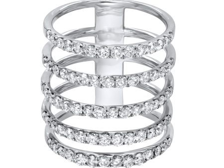 Jay Feder 18K White Gold Diamond Layered Ring Online Hot Sale