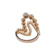 Jay Feder 14k Yellow Gold Diamond Bezel ZigZag Ring Fashion