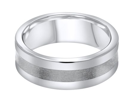 Jay Feder Tungsten Polished Band Matte Center Ring Online