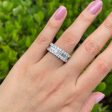 JAY FEDER 18K WHITE GOLD DIAMOND ETERNITY BAND RING Fashion