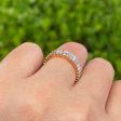 JAY FEDER 18K ROSE GOLD BAGUETTE DIAMOND ETERNITY BAND RING on Sale