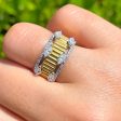 Jay Feder 18k Two Tone Gold Diamond Band Ring Supply