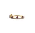 Khai Khai 18k Yellow Gold Orange Sapphire Diamond Jaws Band Ring Hot on Sale