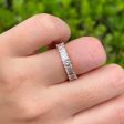 JAY FEDER 18K ROSE GOLD BAGUETTE DIAMOND ETERNITY BAND RING on Sale