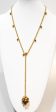 Aletto Brothers 18K Yellow Gold Tiger Eye Diamond Pom Pom Lariat Pendant Fashion