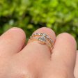 Jay Feder 14k Yellow Gold Diamond Pear Cluster Band Ring Cheap