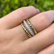 JAY FEDER 14K TWO TONE GOLD DIAMOND BRAIDED BAND RING For Cheap