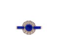 JAY FEDER 14K YELLOW GOLD LAPIS LAZULI DIAMOND RING Cheap