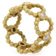 Suzy Landa 18k Yellow Gold Diamond Bead Bezel Eternity Band Online now