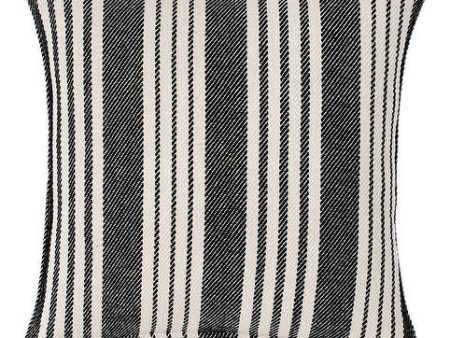 Birmingham Black Striped Woven Cotton Accent Pillow Fashion