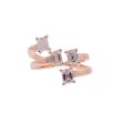 Jay Feder 18k Rose Gold Diamond Crossover Wrap Ring Cheap