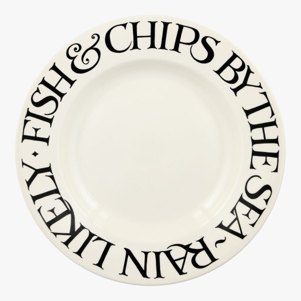 Black Toast Fish & Chips 10 1 2 Inch Plate Discount