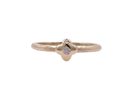 JAY FEDER  14K YELLOW GOLD DIAMOND TEXTURED RING Supply