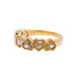 Jay Feder 18k Yellow Gold Heart Yellow Diamond Bezel Milgrain Band Ring Online Hot Sale