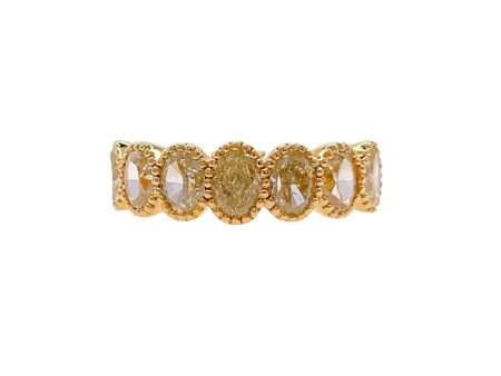 Jay Feder 18k Yellow Gold Yellow Oval Diamond Band Ring Supply