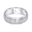 Jay Feder 8MM Tungsten Hammered Center Bvld Polished Edge Band Ring Online now