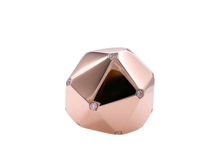 SOFRAGEM 18K ROSE GOLD DIAMOND GEODOME COCKTAIL RING For Discount