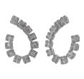 JAY FEDER 18K WHITE GOLD DIAMOND EARRINGS Fashion