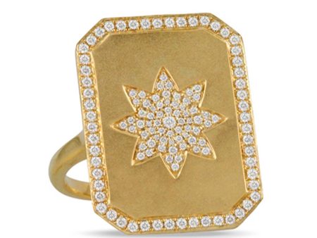 DOVES CELESTIA 18K YELLOW GOLD DIAMOND RING Online Hot Sale