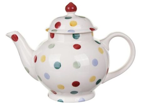 Polka Dot 4 Mug Teapot Boxed Cheap