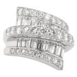 Jay Feder 18K White Gold Deco Wrap Diamond Ring Online Hot Sale