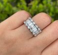 Jay Feder 18K White Gold Pear Baguette Diamonds Band Ring Online