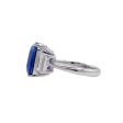 Jay Feder 18k White Gold Blue Sapphire and Diamond Three-stone Ring Online