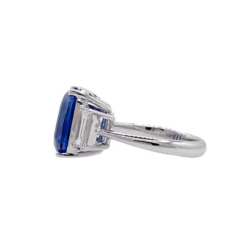 Jay Feder 18k White Gold Blue Sapphire and Diamond Three-stone Ring Online