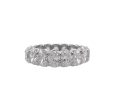 JAY FEDER PLATINUM OVAL DIAMOND ETERNITY BAND RING For Cheap