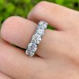 JAY FEDER PLATINUM ROUND DIAMOND ETERNITY BAND RING For Cheap