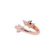 Jay Feder 18k Rose Gold Diamond Crossover Wrap Ring Fashion