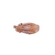 Jay Feder 14k Rose Gold Princess and Round Diamond Multi Line Band Ring Online now