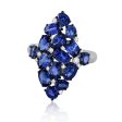 Sutra 18K White Gold Mosaic Collection sapphire ring Supply