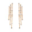 Jay Feder 14K Rose Gold Diamond Dangle Earrings For Sale