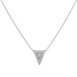 Jay Feder 18K White Gold Diamond Triangle Pendant Necklace on Sale