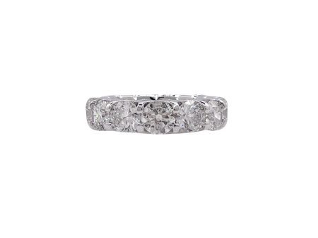 JAY FEDER PLATINUM ROUND DIAMOND ETERNITY BAND RING For Cheap